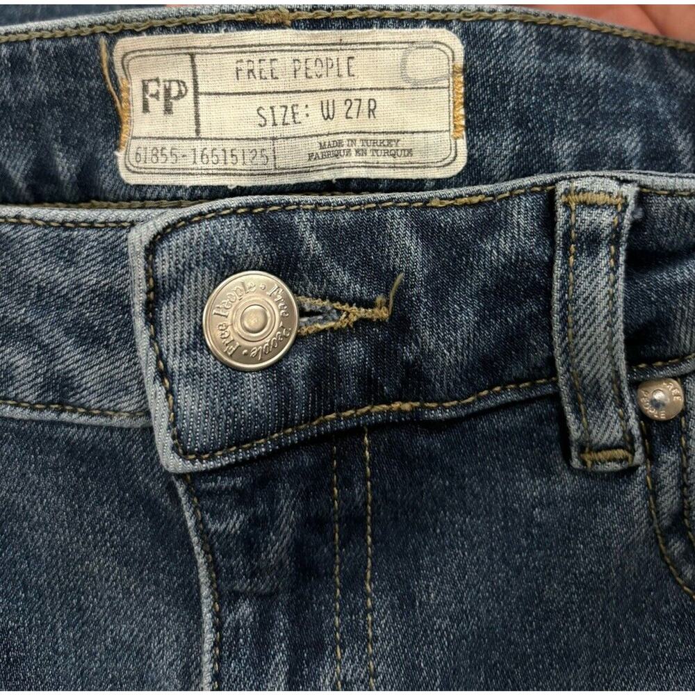 Free People Women’s Jeans Size W 27 R Flare Leg Raw Edge